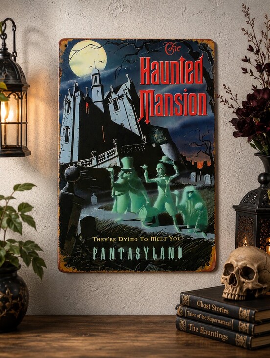 Other - Disney Haunted Mansion Fantasyland Metal Sign 12x8" They're Dying to Meet You
